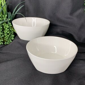 Set of 2 Maison Neuve white coupe soup bowls